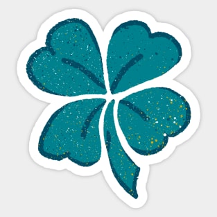 Green Clover Shamrock Drawing Sticker